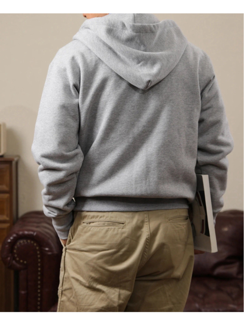 17.5 oz Terry Cloth Zip-Up Hoodie Gray Bronson Non Stock Mfg. Co. 42 - Picture 2 of 7